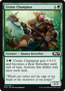 《熊のチャンピオン/Ursine Champion》[M19] 緑C