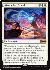 【Foil】《アジャニ最後の抵抗/Ajani's Last Stand》[M19] 白R