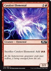 【Foil】《触媒の精霊/Catalyst Elemental》[M19] 赤C