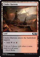 【Foil】《燃え殻の痩せ地/Cinder Barrens》[M19] 土地C