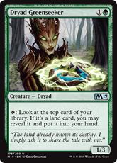 【Foil】《緑探しのドライアド/Dryad Greenseeker》[M19] 緑U