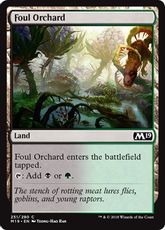 【Foil】《穢れた果樹園/Foul Orchard》[M19] 土地C