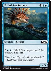 【Foil】《大襞海蛇/Frilled Sea Serpent》[M19] 青C