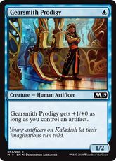 【Foil】《機械職人の神童/Gearsmith Prodigy》[M19] 青C