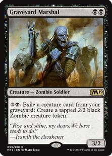 《墓地の司令官/Graveyard Marshal》[M19] 黒R