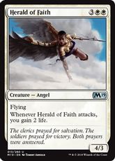 【Foil】《信仰の伝令/Herald of Faith》[M19] 白U