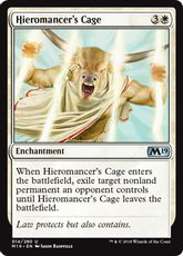 【Foil】《秘儀術師の檻/Hieromancer's Cage》[M19] 白U