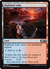 【Foil】《高地の湖/Highland Lake》[M19] 土地C