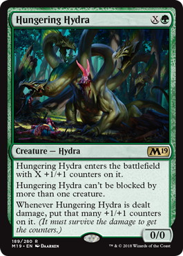 【Foil】《飢餓ハイドラ/Hungering Hydra》[M19] 緑R