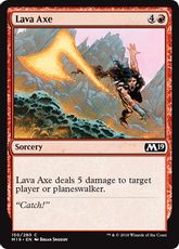 【Foil】《溶岩の斧/Lava Axe》[M19] 赤C