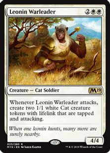 《レオニンの戦導者/Leonin Warleader》[M19] 白R