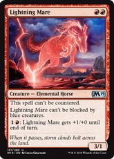 【Foil】《稲妻牝馬/Lightning Mare》[M19] 赤U