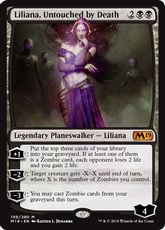 【Foil】■プレリリース■《死が触れぬ者、リリアナ/Liliana, Untouched by Death》[M19-PRE] 黒R