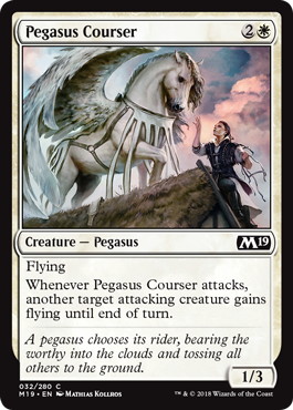 《ペガサスの駿馬/Pegasus Courser》[M19] 白C