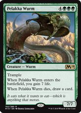 【Foil】《ペラッカのワーム/Pelakka Wurm》[M19] 緑R