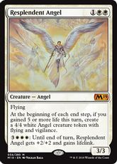 【Foil】■プレリリース■《輝かしい天使/Resplendent Angel》[M19-PRE] 白R