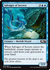 【Foil】《秘密の回収者/Salvager of Secrets》[M19] 青C