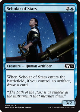 【Foil】《星学者/Scholar of Stars》[M19] 青C