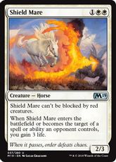 【Foil】《防御牝馬/Shield Mare》[M19] 白U