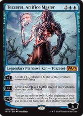 【Foil】■プレリリース■《工匠の達人、テゼレット/Tezzeret, Artifice Master》[M19-PRE] 青R