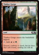 【Foil】《森林の地溝/Timber Gorge》[M19] 土地C