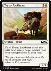 【Foil】《信頼できる荷役獣/Trusty Packbeast》[M19] 白C