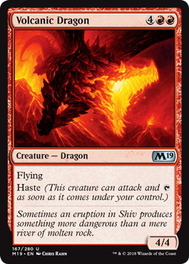 《火山のドラゴン/Volcanic Dragon》[M19] 赤U