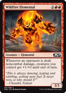 《野火の精霊/Wildfire Elemental》[M20] 赤C