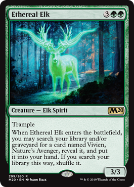 《天上の大鹿/Ethereal Elk》[M20] 緑R