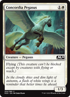 《協約のペガサス/Concordia Pegasus》[M20] 白C