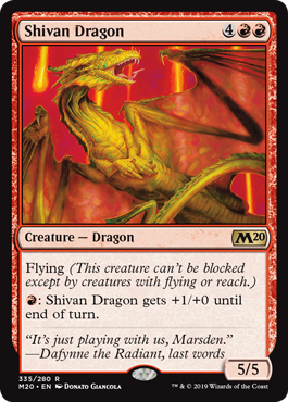 《シヴ山のドラゴン/Shivan Dragon》[M20-PW] 赤R