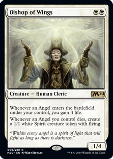 【Foil】《翼の司教/Bishop of Wings》[M20] 白R