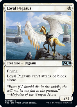 【Foil】《忠実なペガサス/Loyal Pegasus》[M20] 白U