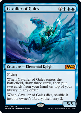 【Foil】《風の騎兵/Cavalier of Gales》[M20] 青R