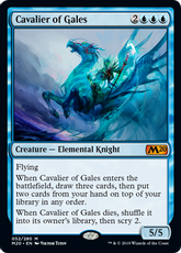 【Foil】■プレリリース■《風の騎兵/Cavalier of Gales》[M20-PRE] 青R