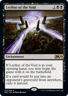 【Foil】■プレリリース■《虚空の力線/Leyline of the Void》[M20-PRE] 黒R