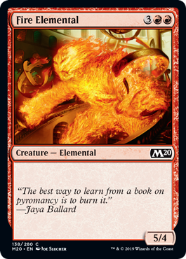 【Foil】《炎の精霊/Fire Elemental》[M20] 赤C