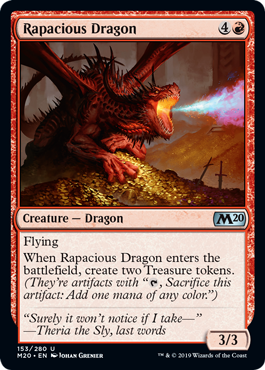 【Foil】《多欲なドラゴン/Rapacious Dragon》[M20] 赤U