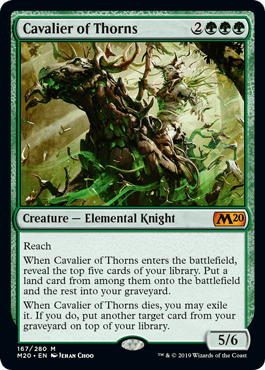 《茨の騎兵/Cavalier of Thorns》[M20] 緑R