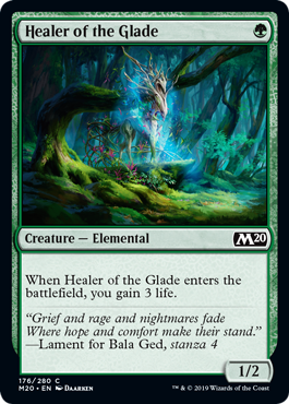 【Foil】《林間の癒し手/Healer of the Glade》[M20] 緑C