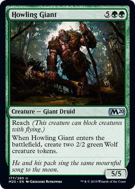 【Foil】《吠える巨人/Howling Giant》[M20] 緑U