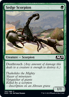 【Foil】《菅草の蠍/Sedge Scorpion》[M20] 緑C