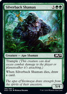 《シルバーバックの巫師/Silverback Shaman》[M20] 緑C