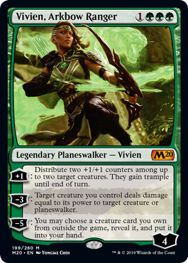 《アーク弓のレインジャー、ビビアン/Vivien, Arkbow Ranger》[M20] 緑R