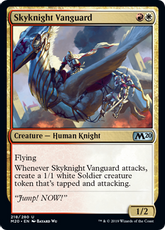 【Foil】《空騎士の先兵/Skyknight Vanguard》[M20] 金U