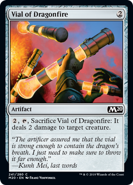 【Foil】《龍火の薬瓶/Vial of Dragonfire》[M20] 茶C