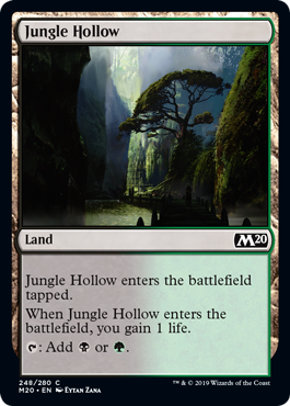 【Foil】《ジャングルのうろ穴/Jungle Hollow》[M20] 土地C