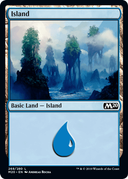 【Foil】(268)《島/Island》[M20] 土地