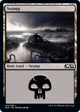 【Foil】(272)《沼/Swamp》[M20] 土地