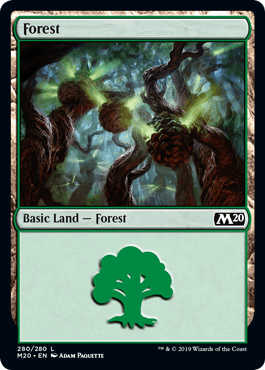【Foil】(280)《森/Forest》[M20] 土地